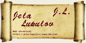 Jela Lupulov vizit kartica